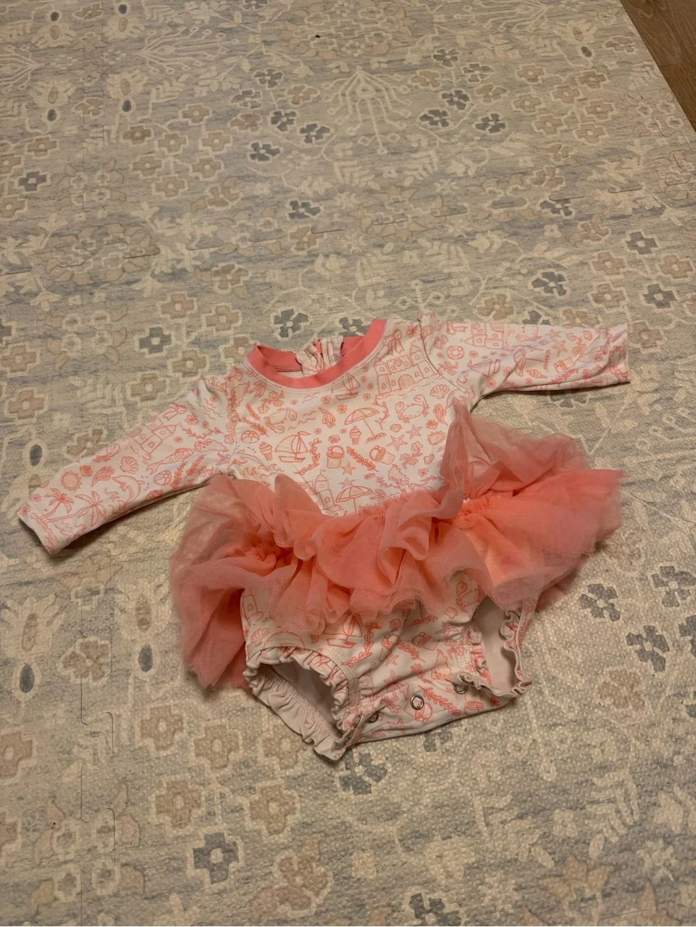 Pink Ruffle Tutu One-Piece for Baby Girls